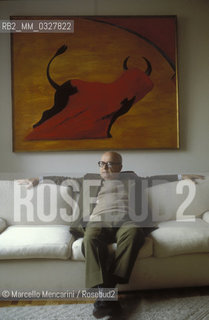 Milan, 1982. Italian artist Aligi Sassu in his house / Milano, 1982. Lartista Aligi Sassu nella sua casa - ©Marcello Mencarini/Rosebud2