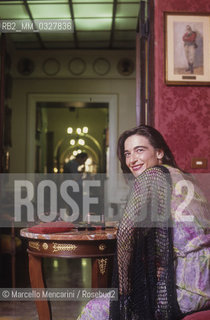 Rome, Caffè Greco, about 1985. Italian actress Lina Sastri / Roma, Caffè Greco, 1985 circa. Lattrice Lina Sastri - ©Marcello Mencarini/Rosebud2