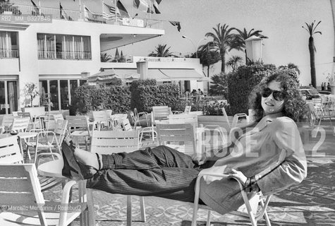 Cannes Film Festival about 1983. Italian journalist Gloria Satta / Festival del Cinema i Cannes, 1983 circa. La giornalista Gloria Satta - ©Marcello Mencarini/Rosebud2