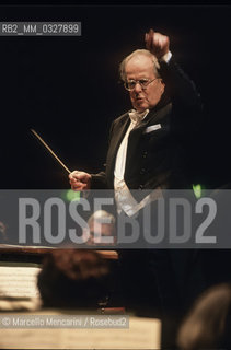 Rome, 1995. German conductor Wolfgang Sawallisch / Roma, 1995. Il direttore dorchestra Wolfgang Sawallisch - ©Marcello Mencarini/Rosebud2