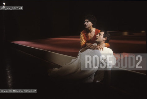 Rome, Argentina Theater, 1984. Actors Adriana Asti and Paolo Micol in Caligola directed by Maurizio Scaparro / Roma, Teatro Argentina, 1984. Gli attori Adriana Asti e Paolo Micol in Caligola con la regia di Maurizio Scaparro - ©Marcello Mencarini/Rosebud2