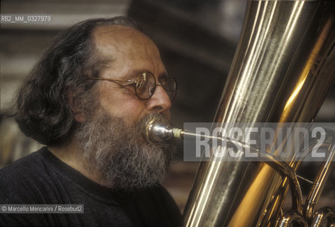 Venice, 1995. Italian jazz trombonist Giancarlo Schiaffini / Venezia, 1995. Il trombonista Giancarlo Schiaffini - ©Marcello Mencarini/Rosebud2