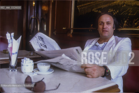 Venice, 1984. Italian artist Mario Schifano / Venezia, 1984. Lartista Mario Schifano - ©Marcello Mencarini/Rosebud2