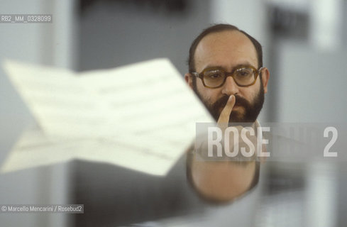 Latina, about 1985. Italian composer Salvatore Sciarrino / Latina, 1985 circa. Il compositore Salvatore Sciarrino - ©Marcello Mencarini/Rosebud2