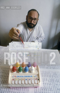 Città di Castello (Perugia), 1989. Italian composer Salvatore Sciarrino in his home / Città di Castello (Perugia), 1989. Il compositore Salvatore Sciarrino nella sua casa - ©Marcello Mencarini/Rosebud2