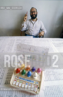 Città di Castello (Perugia), 1989. Italian composer Salvatore Sciarrino in his home / Città di Castello (Perugia), 1989. Il compositore Salvatore Sciarrino nella sua casa - ©Marcello Mencarini/Rosebud2