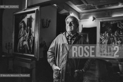 Rome, 1980. Painter Gregorio Sciltian in his studio / Roma, 1980. Il pittore Gregorio Sciltian nel suo studio - ©Marcello Mencarini/Rosebud2