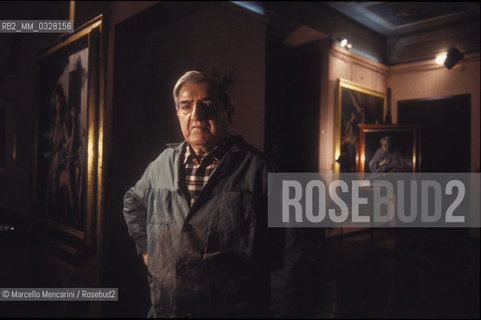 Rome, 1980. Painter Gregorio Sciltian in his studio / Roma, 1980. Il pittore Gregorio Sciltian nel suo studio - ©Marcello Mencarini/Rosebud2