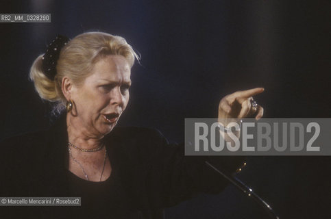 Italian soprano Renata Scotto performing in a recital  (1989) / Il soprano Renata Scotto durante un recital - ©Marcello Mencarini/Rosebud2