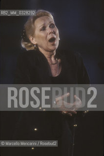 Italian soprano Renata Scotto performing in a recital  (1989) / Il soprano Renata Scotto durante un recital - ©Marcello Mencarini/Rosebud2