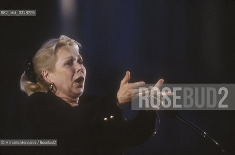 Italian soprano Renata Scotto performing in a recital  (1989) / Il soprano Renata Scotto durante un recital - ©Marcello Mencarini/Rosebud2