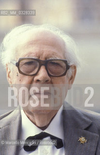 Venice, 1980. Classical guitarist Andrés Segovia, in Venice to receive the A Life for Music award / Venezia, 1980. Il chitarrista classico Andrés Segovia, a Venezia per ricevere il premio Una vita per la musica - ©Marcello Mencarini/Rosebud2