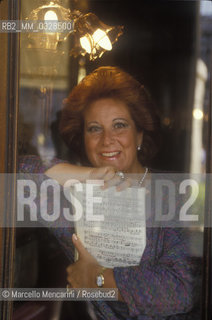 Opera singer LUCIANA SERRA, Venice 1991 / LUCIANA SERRA, cantante lirica, Venezia 1991 ©Marcello Mencarini/Rosebud2