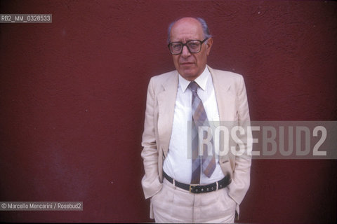 Venice Lido, Venice Film Festival 1991. Italian philosopher Emanuele Severino / Lido di Venezia, Mostra del Cinema di Venezia 1991. Il filosofo Emanuele Severino - ©Marcello Mencarini/Rosebud2