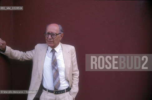 Venice Lido, Venice Film Festival 1991. Italian philosopher Emanuele Severino / Lido di Venezia, Mostra del Cinema di Venezia 1991. Il filosofo Emanuele Severino - ©Marcello Mencarini/Rosebud2