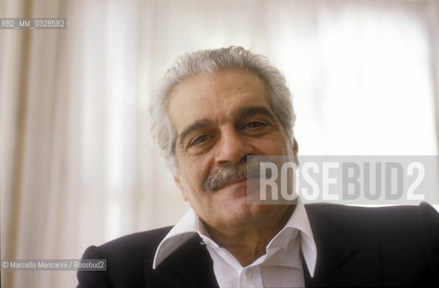 Venice Lido, Venice Film Festival 1990. Egyptian actor Omar Sharif / Lido di Venezia, Mostra del Cinema di Venezia 1990. Lattore Omar Sharif - ©Marcello Mencarini/Rosebud2