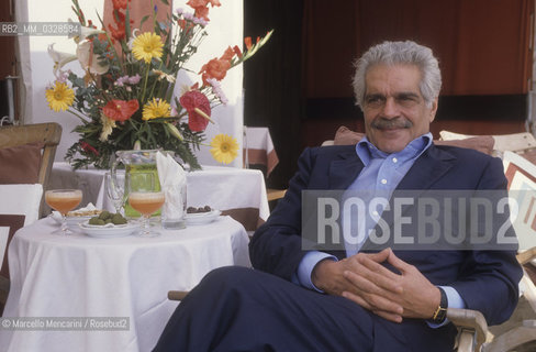 Venice Lido, Venice Film Festival 1990. Egyptian actor Omar Sharif / Lido di Venezia, Mostra del Cinema di Venezia 1990. Lattore Omar Sharif - ©Marcello Mencarini/Rosebud2