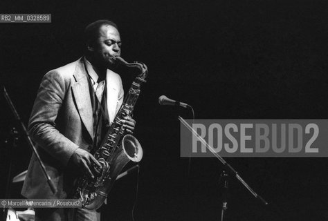 Rome, 1980. Jazz saxophonist Archie Shepp performing / Roma, 1980. Il sassofonista jazz Archie Shepp in concerto - ©Marcello Mencarini/Rosebud2