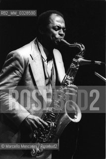 Rome, 1980. Jazz saxophonist Archie Shepp performing / Roma, 1980. Il sassofonista jazz Archie Shepp in concerto - ©Marcello Mencarini/Rosebud2