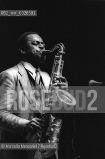 Rome, 1980. Jazz saxophonist Archie Shepp performing / Roma, 1980. Il sassofonista jazz Archie Shepp in concerto - ©Marcello Mencarini/Rosebud2