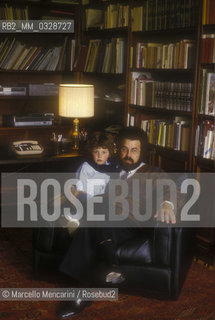 Rome, 1987. Italian conductor Giuseppe Sinopoli and his son Giovanni in their house / Roma, 1987. Il direttore dorchestra Giuseppe Sinopoli e suo figlio Giovanni nella loro casa - ©Marcello Mencarini/Rosebud2