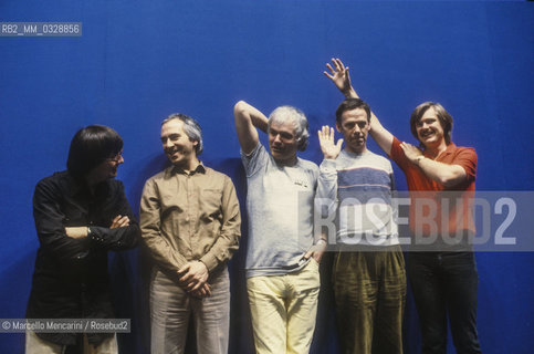 The fusion group Sky: Tristan Fry, John Williams, Steve Gray, Herbie Flowers , Kevin Peek (about 1985) / Il gruppo fusion Sky: Tristan Fry, John Williams, Steve Gray, Herbie Flowers , Kevin PeeK (1985 circa) - ©Marcello Mencarini/Rosebud2