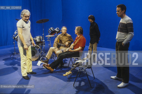 The fusion group Sky: Tristan Fry, John Williams, Steve Gray, Herbie Flowers , Kevin Peek (about 1985) / Il gruppo fusion Sky: Tristan Fry, John Williams, Steve Gray, Herbie Flowers , Kevin PeeK (1985 circa) - ©Marcello Mencarini/Rosebud2