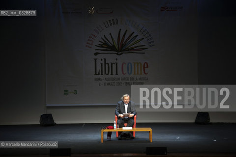 German philosopher Peter Sloterdijk at Libri Come Literary Festival. Parco della Musica Auditorium in Rome, March 10, 2012 / Il filosofo Peter Sloterdijk ospite della rassegna letteraria  Libri Come. Auditorium Parco della Musica di Roma, 10 marzo 2012 - ©Marcello Mencarini/Rosebud2