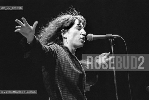 American singer-songwriter, poet and visual artist Patti Smith (Bologna, 1979) / La cantautrice e poetessa Patti Smith (Bologna, 1979) - ©Marcello Mencarini/Rosebud2