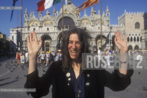 Venice 1999. American singer and songwriter Patti Smith at Saint Marks Square / Venezia 1999. La cantautrice Patti Smith in piazza San Marco - ©Marcello Mencarini/Rosebud2