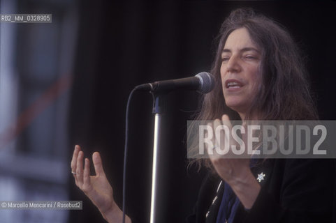 Venice 1999. American singer-songwriter and poet Patti Smith in concert / Venezia 1999. La cantautrice e poetessa Patti Smith in concerto - ©Marcello Mencarini/Rosebud2