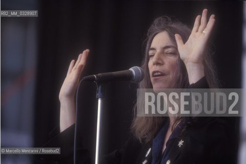 Venice 1999. American singer-songwriter and poet Patti Smith in concert / Venezia 1999. La cantautrice e poetessa Patti Smith in concerto - ©Marcello Mencarini/Rosebud2