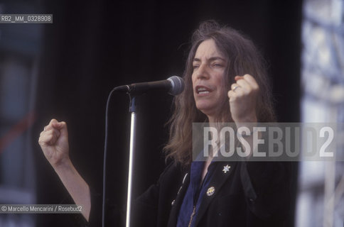 Venice 1999. American singer-songwriter and poet Patti Smith in concert / Venezia 1999. La cantautrice e poetessa Patti Smith in concerto - ©Marcello Mencarini/Rosebud2