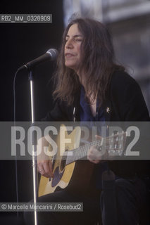 Venice 1999. American singer-songwriter and poet Patti Smith in concert / Venezia 1999. La cantautrice e poetessa Patti Smith in concerto - ©Marcello Mencarini/Rosebud2