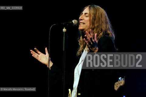 Milan, 10 october 2004, American singer-songwriter Patti Smith in concert  /  Milano, 10 ottobre 2004. La cantautrice Patti Smith in concerto - ©Marcello Mencarini/Rosebud2