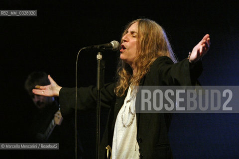 Milan, 10 october 2004, American singer-songwriter Patti Smith in concert  /  Milano, 10 ottobre 2004. La cantautrice Patti Smith in concerto - ©Marcello Mencarini/Rosebud2