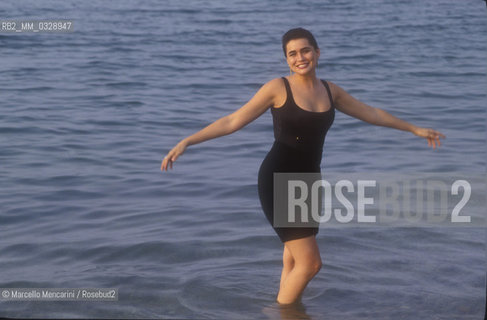 Venice Lido, Venice Film Festival 1991. American actress Rena Sofer / Lido di Venezia,q, Mostra del Cinema di Venezia 1991. Lattrice americana Lena Sofer - ©Marcello Mencarini/Rosebud2