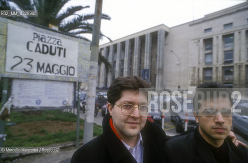 Palermo, 1994. Italian composers Marco Sollima and marco betta / Palermo, 1994. I compositori Giovanni Sollima e Marco Betta - ©Marcello Mencarini/Rosebud2