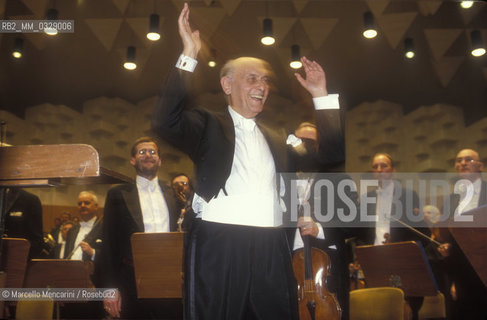 Hungarian-British conductor Geor Solti performing, 1991 / Il direttore dorchestra Georg Solti in concerto, 1991 - ©Marcello Mencarini/Rosebud2