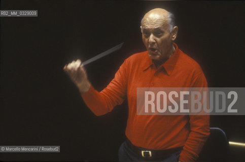 Hungarian-British conductor Geor Solti during a rehearsal, 1991 / Il direttore dorchestra Georg Solti durante una prova, 1991 - ©Marcello Mencarini/Rosebud2