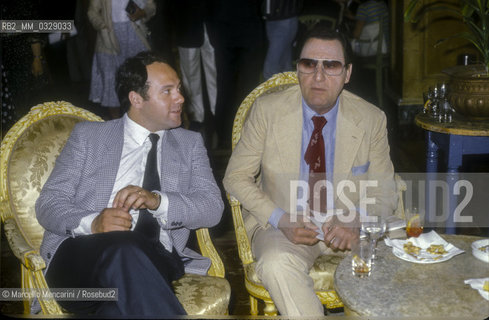 Rome, about 1985. Italian actors Carlo Verdone and Alberto Sordi / Roma, 1985 circa. Gli attori Carlko Verdone e Alberto Sordi - ©Marcello Mencarini/Rosebud2