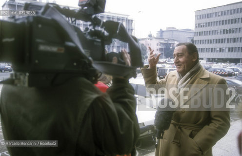 Rome, January 1995. Italian actor Alberto Sordi at the meeting Lets Study Fellini / Roma, 1995. Lattore Alberto Sordi al convegno Studiamo Fellini - ©Marcello Mencarini/Rosebud2