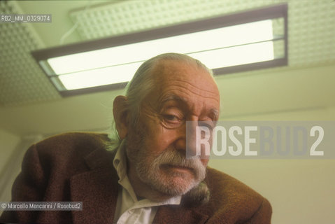 Milan, 1999. Italian designer Ettore Sottsass / Milano, 1999. Il designer Ettore Sottsass - ©Marcello Mencarini/Rosebud2