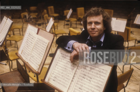 Rome, Pius XII Auditorium (concert hall of the Santa Cecilia Academy Orchestra), about 1980. Dutch conductor Hubert Soudant / Roma, Auditorium Pio XII (sede dei concerti dellorchestra dellAccademia nazionale di Santa Cecilia), 1980 circa. Il direttore dorchestra Hubert Soudant - ©Marcello Mencarini/Rosebud2