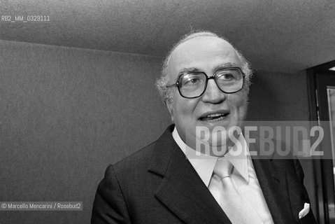 Republican Italian politician Giovanni Spadolini (about 1982) / Il politico Giovanni Spadolini, segretario del Partito Repubblicano Italiano - ©Marcello Mencarini/Rosebud2