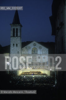 Spoleto, Festival of Two Worlds about 1983. Concert in Cathedral Square / Spoleto, Festival dei due mondi 1983 circa. Concerto in piazza Duomo - ©Marcello Mencarini/Rosebud2