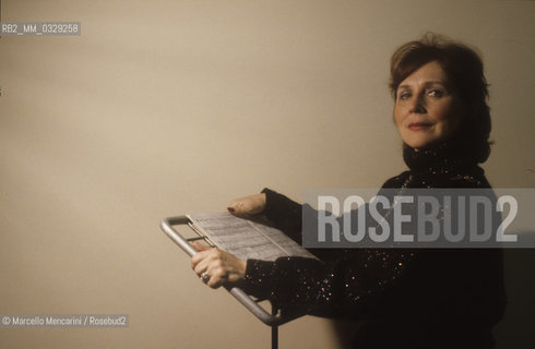 Rome, 1984. American soprano Olivia Stapp / Roma, 1984. il soprano Olivia Stapp - ©Marcello Mencarini/Rosebud2