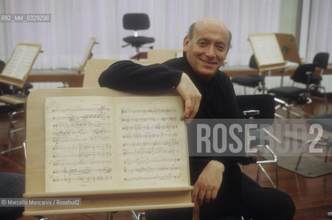 Turin, 1993. Israeli conductor Pinchas Steinberg / Torino, 1993. Il direttore dorchestra Pinchas Steinberg - ©Marcello Mencarini/Rosebud2