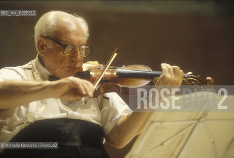 Rome, 1995. Violinist Isaac Stern / Roma, 1995. Il violinista Isaac Stern - ©Marcello Mencarini/Rosebud2