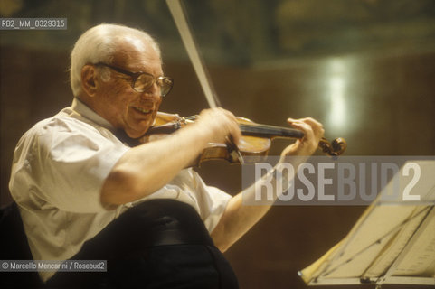 Rome, 1995. Violinist Isaac Stern / Roma, 1995. Il violinista Isaac Stern - ©Marcello Mencarini/Rosebud2